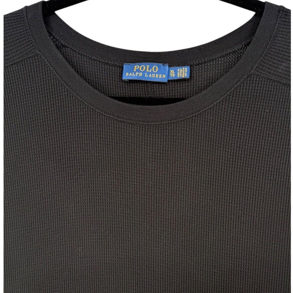 Polo Ralph Lauren Women's Waffle Knit Fit and Flare Midi Dress Black Size XL - Picture 4 of 12
